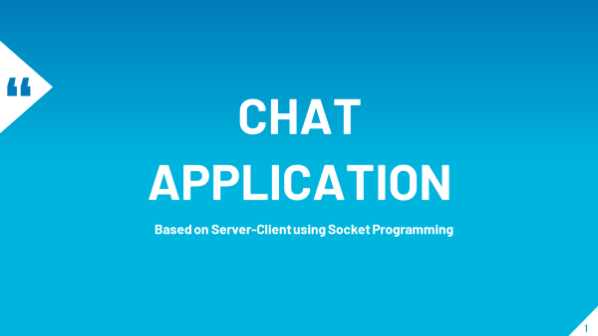 client server chat application